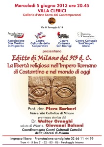 Locandina Editto di Milano